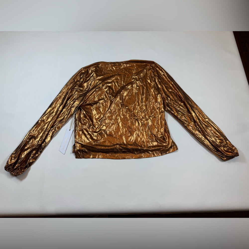 Harper Wren Shiny Gold/Copper blouse. Size XS (W) - Picture 9 of 11